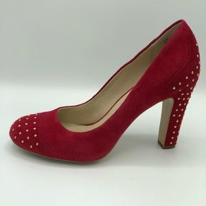 Anne Klein Akqadira Suede Heels Pumps Red